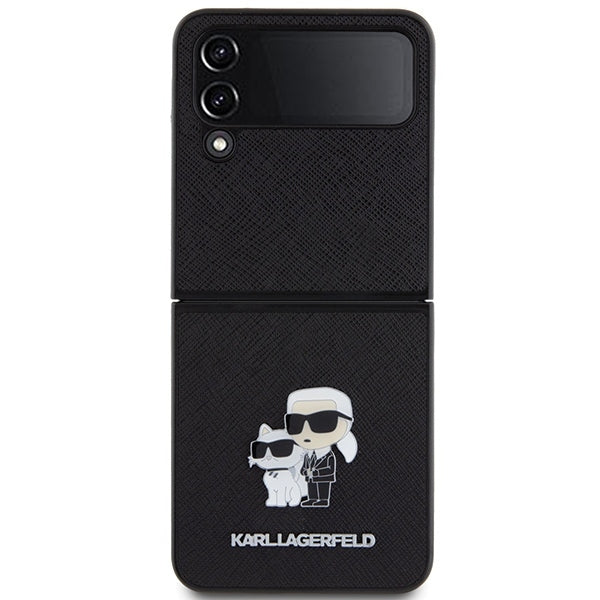 Karl Lagerfeld Saffiano Karl&Choupette Pin Back for Galaxy Z Flip4