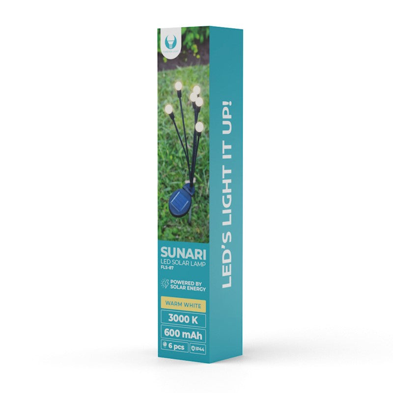 SUNARI Solar Lamp LED FLS-87 solar fireflies x6 3000K 600mAh Li-Ion