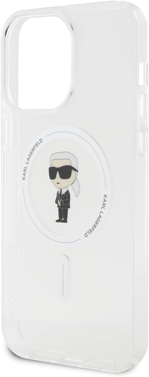 Karl Lagerfeld Magsafe IML IKonIK Case for iPhone 15 Pro Max - Transparent