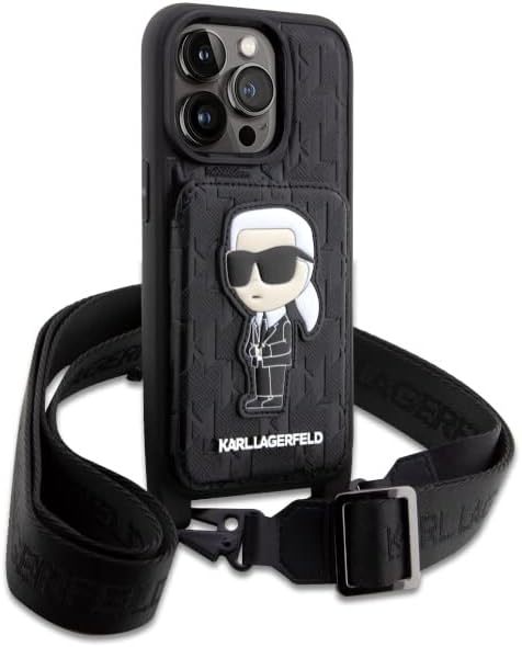 Karl Lagerfeld iPhone 14 Pro 6.1" hardcase black/black Crossbody Saffiano