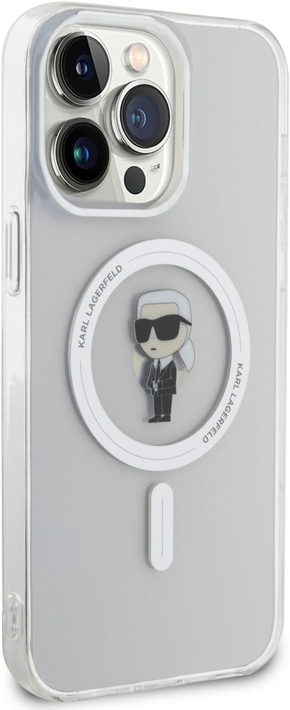 Karl Lagerfeld Magsafe IML IKonIK Case for iPhone 15 Pro Max - Transparent