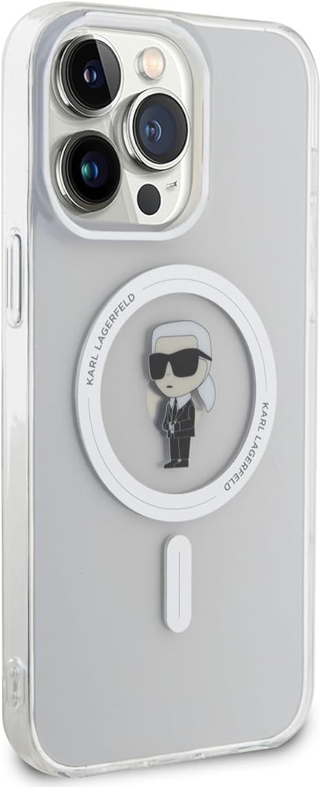 Karl Lagerfeld Magsafe IML IKonIK Case for iPhone 15 Pro Max - Transparent