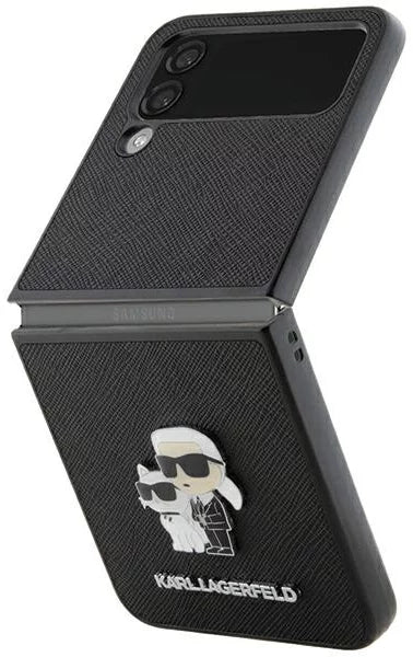 Karl Lagerfeld Saffiano Karl&Choupette Pin Back for Galaxy Z Flip4