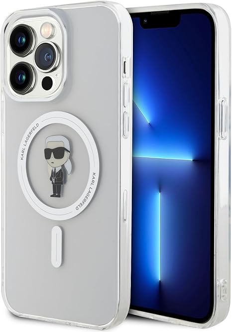 Karl Lagerfeld Magsafe IML IKonIK Case for iPhone 15 Pro Max - Transparent