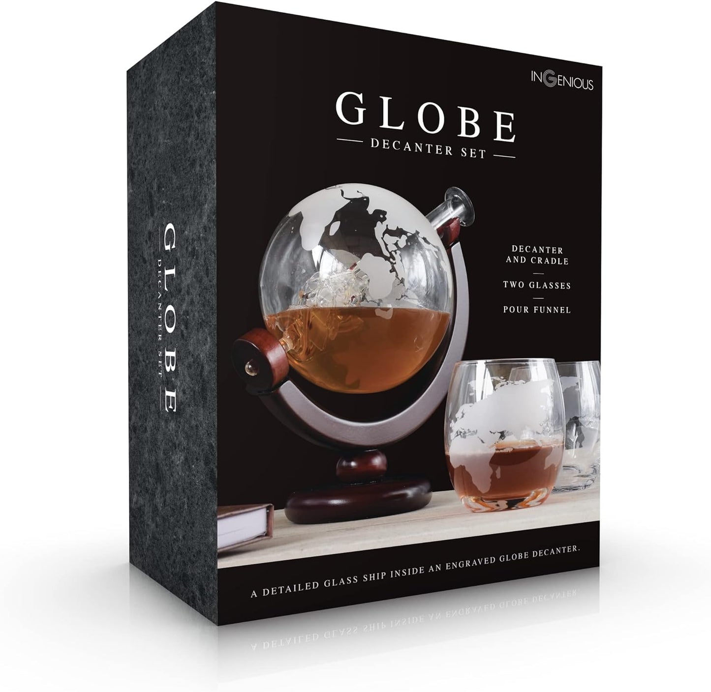 The Source Globe Decanter with Glasses (set)