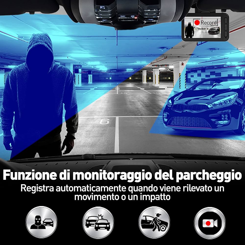 Tellur Dash Patrol DC3 Dash Cam, 4K, GPS, WiFi, Black