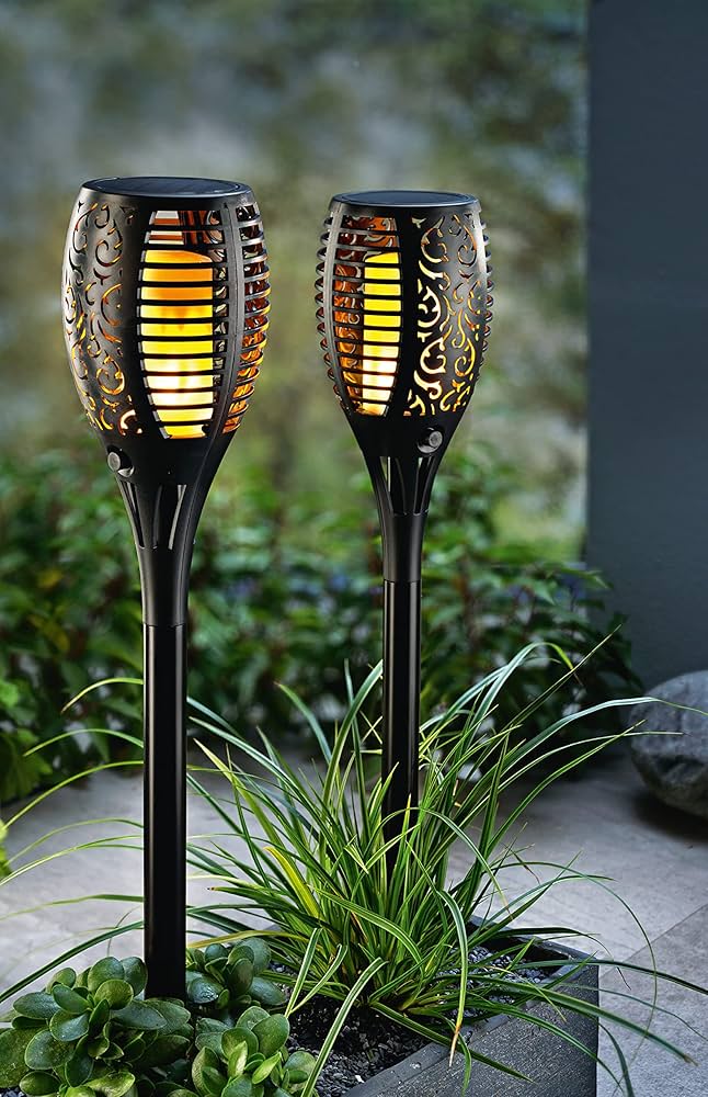 Solar flame light 96LED 1500mAh Li IP65