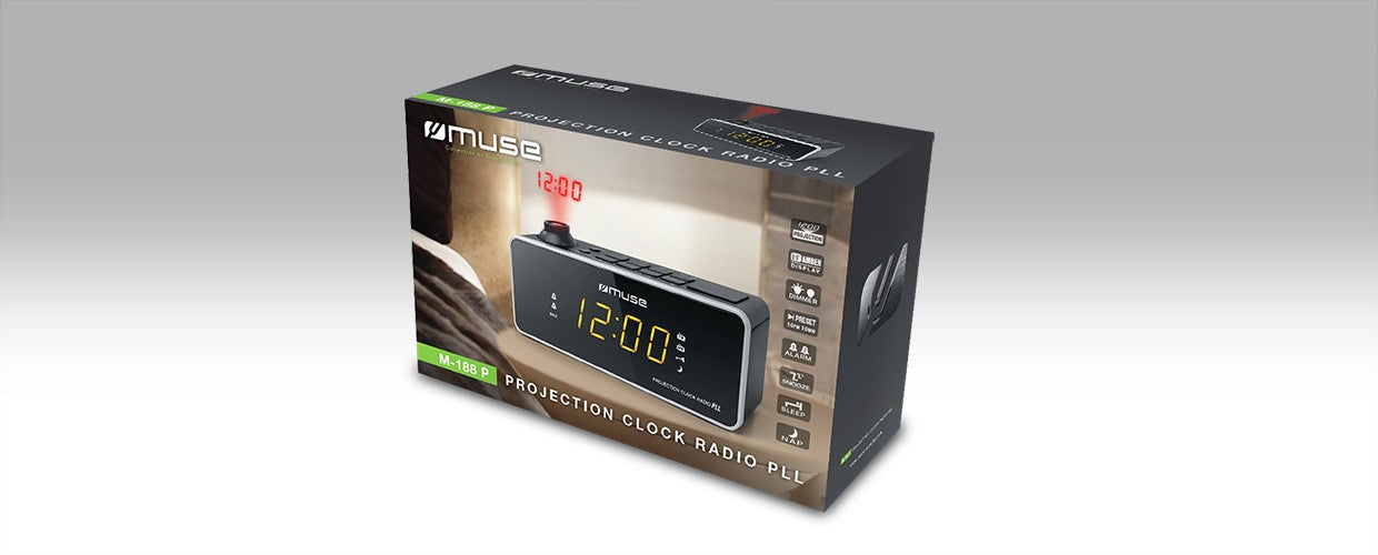 MUSE M-188 P Ραδιοξυπνητήρι με Προβολή Ώρας