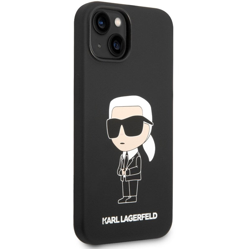 Karl Lagerfeld Liquid Silicone Case iPhone 14 Plus - Black