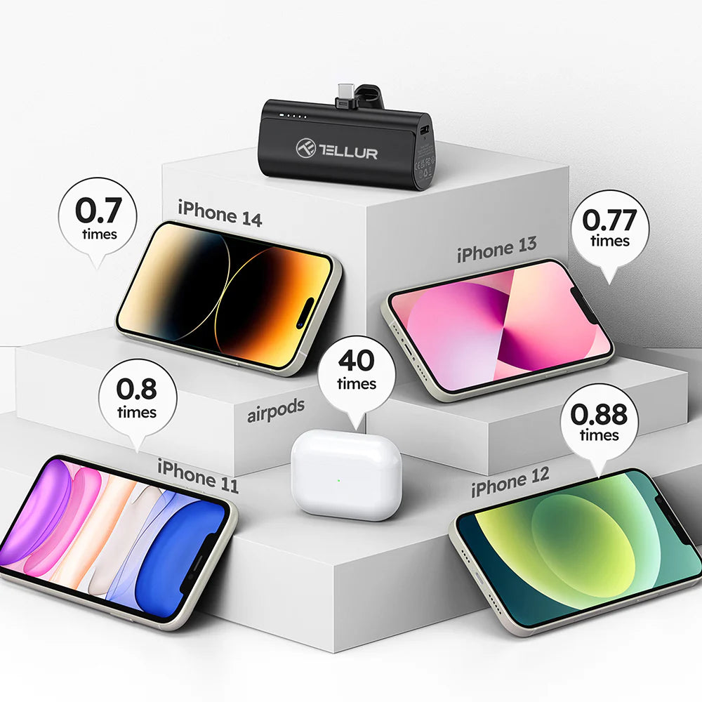 Tellur PD203 Powerbank 5000mAh, QC3.0 18W + PD20W, Lightning, Black