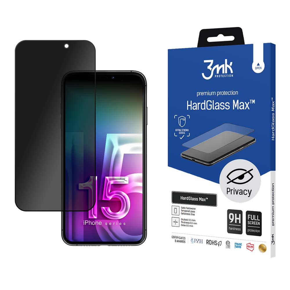 3mk HardGlass Max Privacy - iPhone 15 Pro
