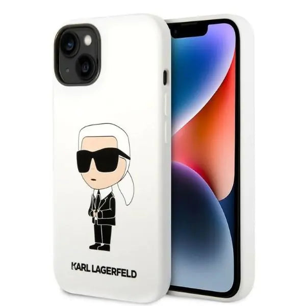 Karl Lagerfeld Silicone Ikonik iPhone 14 Plus - White