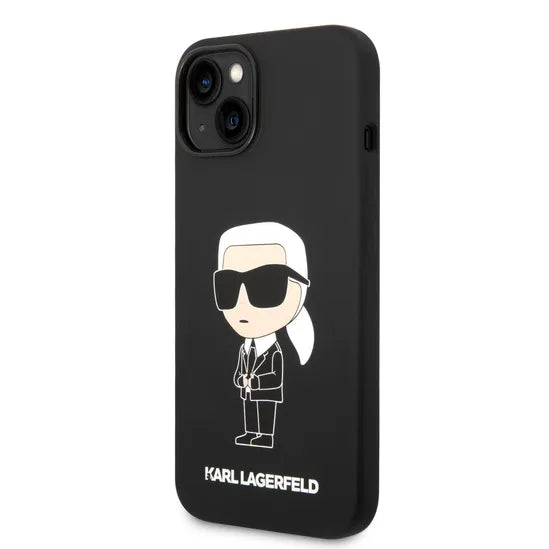 Karl Lagerfeld Liquid Silicone Case iPhone 14 Plus - Black
