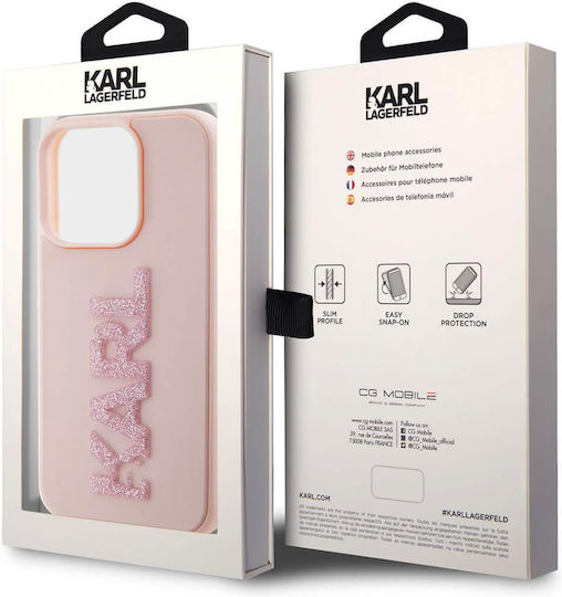 Karl Lagerfeld Hardcase 3D Rubber for iPhone 15 Pro MAX - Pink