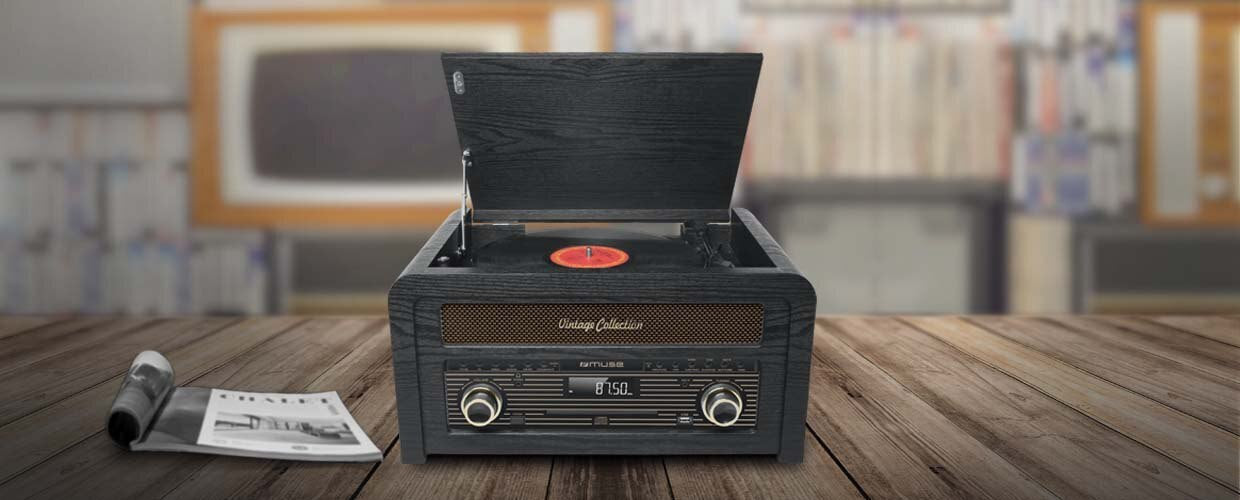 Muse MT-115W Πικάπ με Προενίσχυση και Ενσωματωμένα Ηχεία