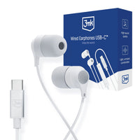 3mk Wired Earphones USB-C (White)