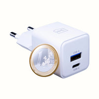 3mk Hyper GaN Charger 20W QC 3.0 PD PPS USB 1A1C - White UK