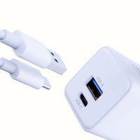 3mk Hyper GaN Charger 20W QC 3.0 PD PPS USB 1A1C - White UK