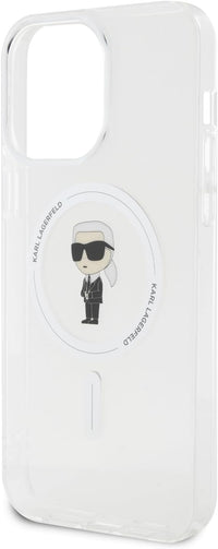Karl Lagerfeld Magsafe IML IKonIK Case for iPhone 15 Pro Max - Transparent