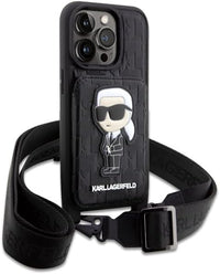 Karl Lagerfeld iPhone 14 Pro 6.1" hardcase black/black Crossbody Saffiano