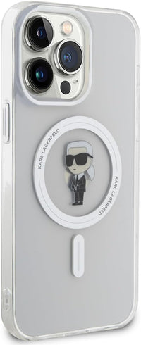 Karl Lagerfeld Magsafe IML IKonIK Case for iPhone 15 Pro Max - Transparent