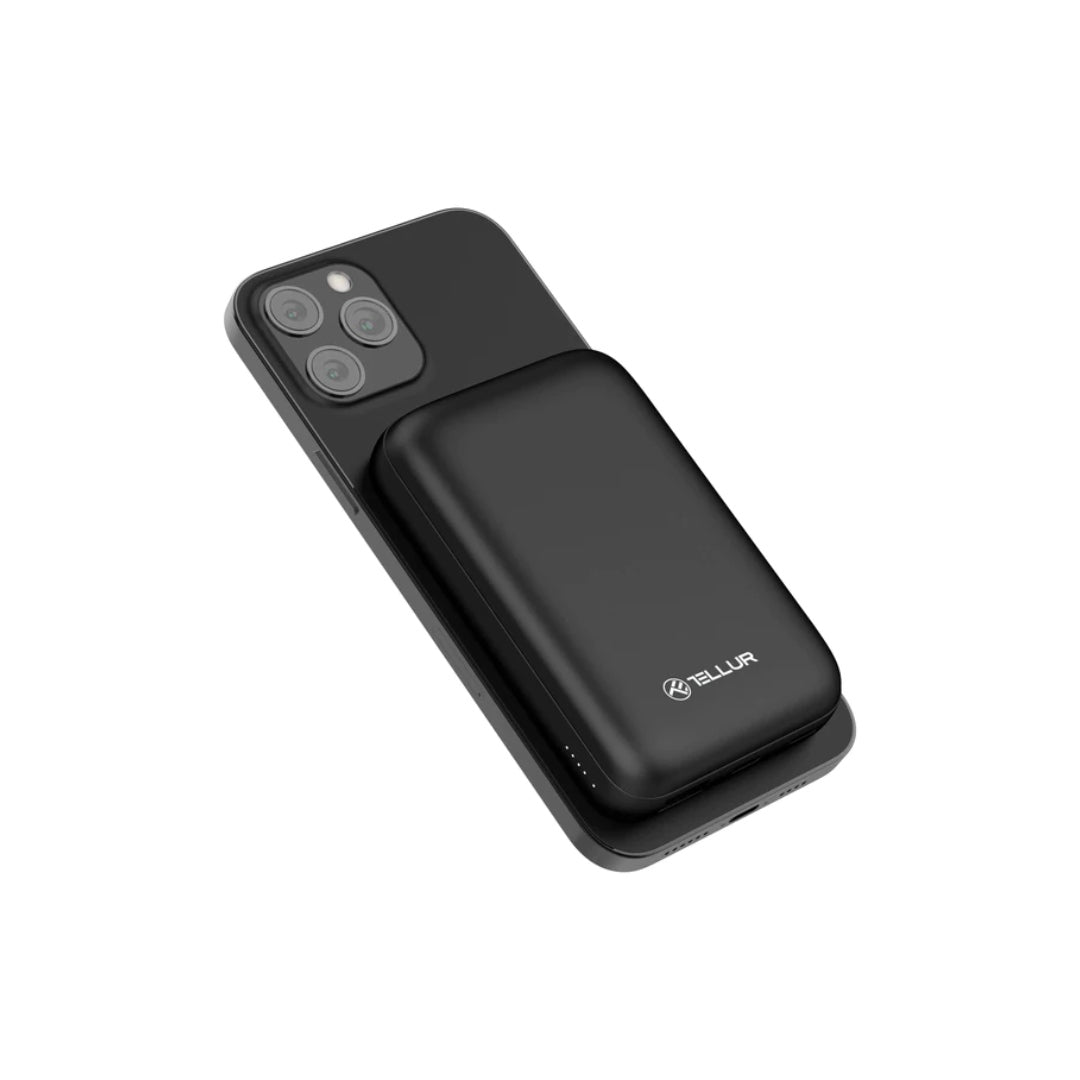 Tellur WPD101 Compact Pro 10000mAh Power Bank, MagSafe Comp (Black)