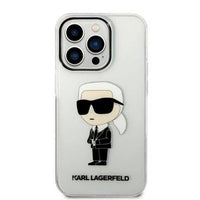 Original Case IPHONE 14 PRO MAX Karl Lagerfeld Hardcase Ikonik Karl Lagerfeld (KLHCP14XHNIKTCT) transparent