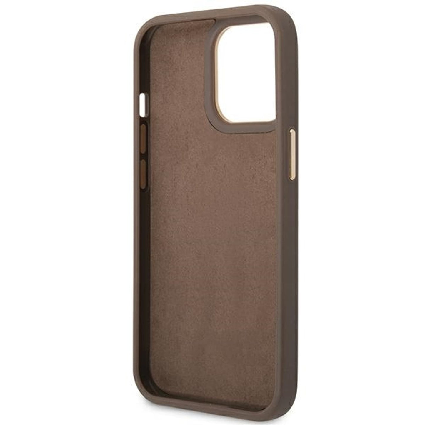GUESS Mobile Case iphone 14 Pro - Brown 4G Vintage