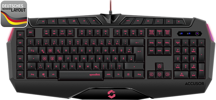 Gaming Corded Keyboard SPEEDLINK Accusor SL-670005-BK