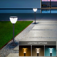 SUNARI Solar Lamp LED FLS-98 MODERN Post 3000K+6000K 2200mAh LiFePO4 + PIR Forever Light